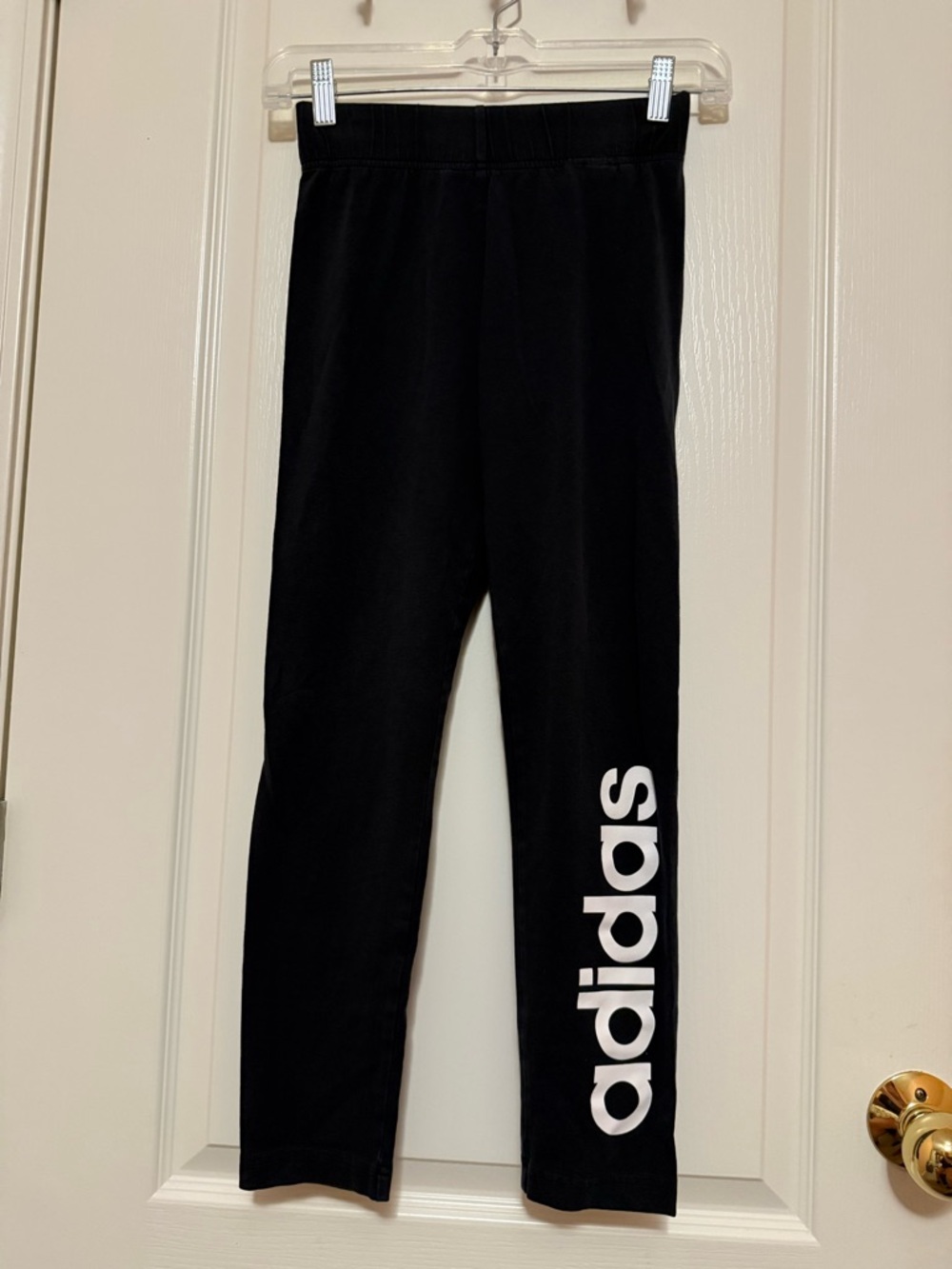 Adidas Black Leggings with White Logo